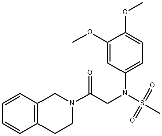 442566-74-7 N-[2-(3,4-dihydro-2(1H)-isoquinolinyl)-2-oxoethyl]-N-(3,4-dimethoxyphenyl)methanesulfonamide