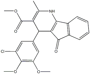 methyl 4-(3-chloro-4,5-dimethoxyphenyl)-2-methyl-5-oxo-4,5-dihydro-1H-indeno[1,2-b]pyridine-3-carboxylate Structure