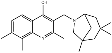 2,7,8-trimethyl-3-[(1,3,3-trimethyl-6-azabicyclo[3.2.1]oct-6-yl)methyl]-4-quinolinol 结构式