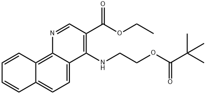 ethyl 4-({2-[(2,2-dimethylpropanoyl)oxy]ethyl}amino)benzo[h]quinoline-3-carboxylate Struktur