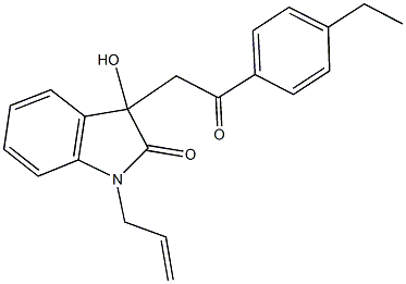 1-allyl-3-[2-(4-ethylphenyl)-2-oxoethyl]-3-hydroxy-1,3-dihydro-2H-indol-2-one Structure