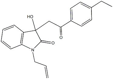 1-allyl-3-[2-(4-ethylphenyl)-2-oxoethyl]-3-hydroxy-1,3-dihydro-2H-indol-2-one Struktur