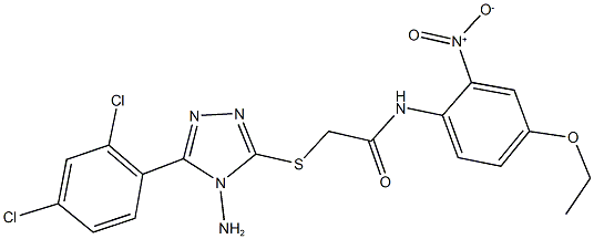 442629-19-8 2-{[4-amino-5-(2,4-dichlorophenyl)-4H-1,2,4-triazol-3-yl]sulfanyl}-N-{4-ethoxy-2-nitrophenyl}acetamide