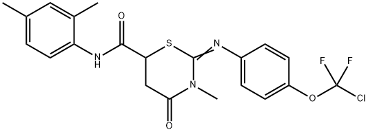 2-({4-[chloro(difluoro)methoxy]phenyl}imino)-N-(2,4-dimethylphenyl)-3-methyl-4-oxo-1,3-thiazinane-6-carboxamide|