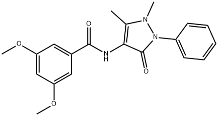 N-(1,5-dimethyl-3-oxo-2-phenyl-2,3-dihydro-1H-pyrazol-4-yl)-3,5-dimethoxybenzamide Structure