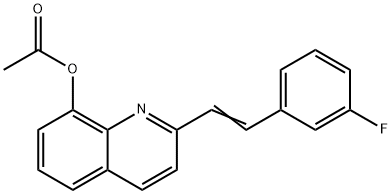 2-[2-(3-fluorophenyl)vinyl]-8-quinolinyl acetate|