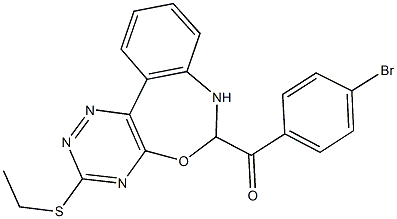 (4-bromophenyl)[3-(ethylsulfanyl)-6,7-dihydro[1,2,4]triazino[5,6-d][3,1]benzoxazepin-6-yl]methanone Structure