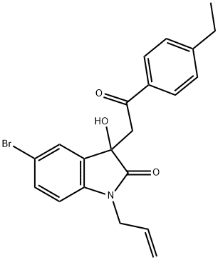 1-allyl-5-bromo-3-[2-(4-ethylphenyl)-2-oxoethyl]-3-hydroxy-1,3-dihydro-2H-indol-2-one Structure