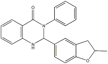 2-(2-methyl-2,3-dihydro-1-benzofuran-5-yl)-3-phenyl-2,3-dihydro-4(1H)-quinazolinone Structure