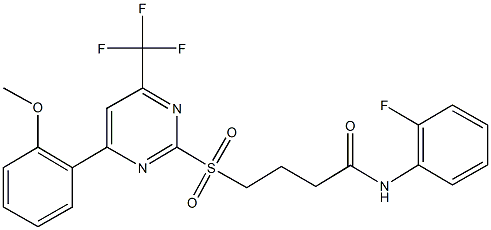 442863-32-3 N-(2-fluorophenyl)-4-{[4-(2-methoxyphenyl)-6-(trifluoromethyl)-2-pyrimidinyl]sulfonyl}butanamide