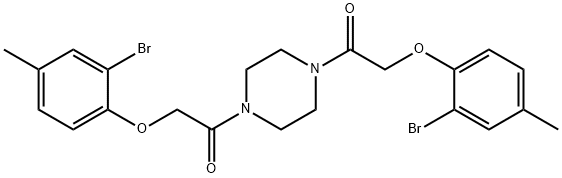 442865-77-2 1,4-bis[(2-bromo-4-methylphenoxy)acetyl]piperazine