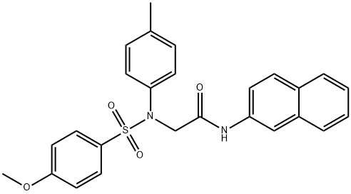 2-{[(4-methoxyphenyl)sulfonyl]-4-methylanilino}-N-(2-naphthyl)acetamide Structure