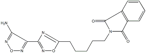 2-{5-[3-(4-amino-1,2,5-oxadiazol-3-yl)-1,2,4-oxadiazol-5-yl]pentyl}-1H-isoindole-1,3(2H)-dione Structure