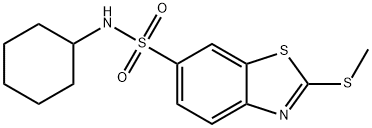 N-cyclohexyl-2-(methylsulfanyl)-1,3-benzothiazole-6-sulfonamide Struktur