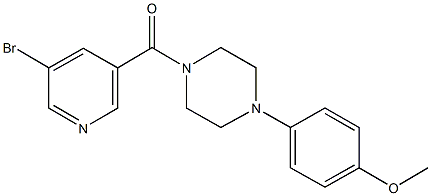 4-{4-[(5-bromo-3-pyridinyl)carbonyl]-1-piperazinyl}phenyl methyl ether Structure