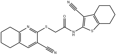 N-(3-cyano-4,5,6,7-tetrahydro-1-benzothien-2-yl)-2-[(3-cyano-5,6,7,8-tetrahydro-2-quinolinyl)sulfanyl]acetamide|