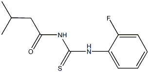 N-(2-fluorophenyl)-N'-(3-methylbutanoyl)thiourea,443123-32-8,结构式