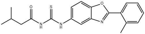 443124-62-7 N-(3-methylbutanoyl)-N'-[2-(2-methylphenyl)-1,3-benzoxazol-5-yl]thiourea