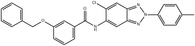 3-(benzyloxy)-N-[6-chloro-2-(4-methylphenyl)-2H-1,2,3-benzotriazol-5-yl]benzamide Structure