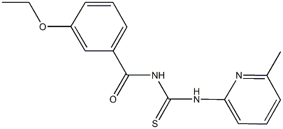 N-(3-ethoxybenzoyl)-N'-(6-methyl-2-pyridinyl)thiourea Structure