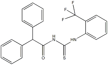 N-(diphenylacetyl)-N'-[2-(trifluoromethyl)phenyl]thiourea 结构式