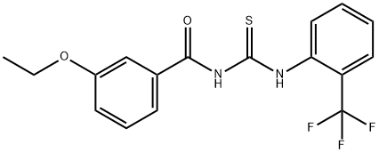 N-(3-ethoxybenzoyl)-N'-[2-(trifluoromethyl)phenyl]thiourea Structure