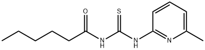 N-hexanoyl-N'-(6-methylpyridin-2-yl)thiourea Struktur