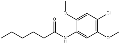 N-(4-chloro-2,5-dimethoxyphenyl)hexanamide 结构式