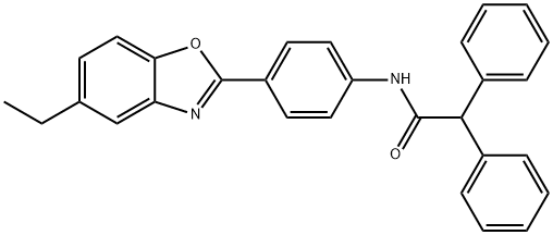 N-[4-(5-ethyl-1,3-benzoxazol-2-yl)phenyl]-2,2-diphenylacetamide Struktur