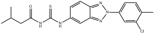 N-[2-(3-chloro-4-methylphenyl)-2H-1,2,3-benzotriazol-5-yl]-N'-(3-methylbutanoyl)thiourea 化学構造式