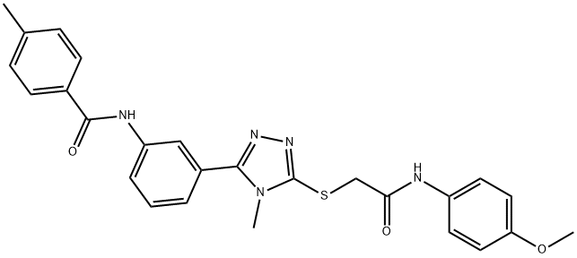 N-[3-(5-{[2-(4-methoxyanilino)-2-oxoethyl]sulfanyl}-4-methyl-4H-1,2,4-triazol-3-yl)phenyl]-4-methylbenzamide Structure