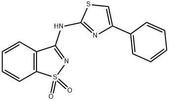 N-(4-phenyl-1,3-thiazol-2-yl)-1,2-benzisothiazol-3-amine 1,1-dioxide Struktur