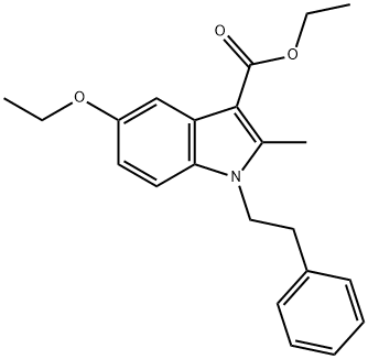 ethyl 5-ethoxy-2-methyl-1-(2-phenylethyl)-1H-indole-3-carboxylate Struktur