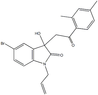 1-allyl-5-bromo-3-[2-(2,4-dimethylphenyl)-2-oxoethyl]-3-hydroxy-1,3-dihydro-2H-indol-2-one|