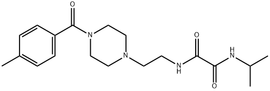 N~1~-isopropyl-N~2~-{2-[4-(4-methylbenzoyl)-1-piperazinyl]ethyl}ethanediamide 化学構造式