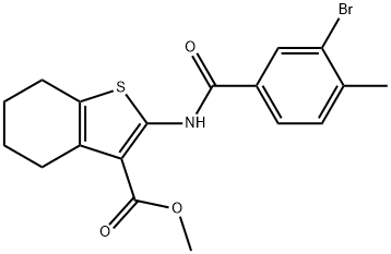 methyl 2-[(3-bromo-4-methylbenzoyl)amino]-4,5,6,7-tetrahydro-1-benzothiophene-3-carboxylate Structure