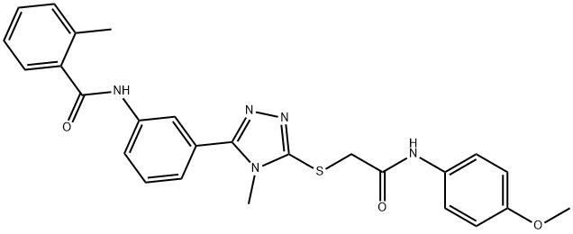 N-[3-(5-{[2-(4-methoxyanilino)-2-oxoethyl]sulfanyl}-4-methyl-4H-1,2,4-triazol-3-yl)phenyl]-2-methylbenzamide|