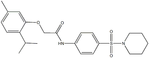 443638-71-9 2-(2-isopropyl-5-methylphenoxy)-N-[4-(1-piperidinylsulfonyl)phenyl]acetamide