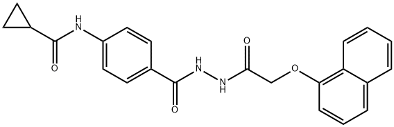 N-[4-({2-[(1-naphthyloxy)acetyl]hydrazino}carbonyl)phenyl]cyclopropanecarboxamide,443639-28-9,结构式