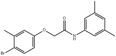 2-(4-bromo-3-methylphenoxy)-N-(3,5-dimethylphenyl)acetamide,443646-35-3,结构式