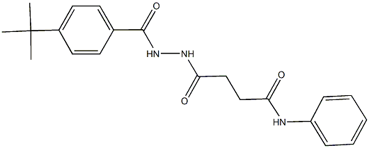 4-[2-(4-tert-butylbenzoyl)hydrazino]-4-oxo-N-phenylbutanamide 结构式