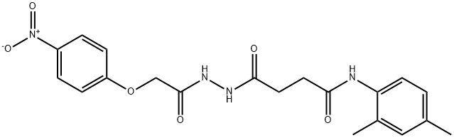 N-(2,4-dimethylphenyl)-4-[2-({4-nitrophenoxy}acetyl)hydrazino]-4-oxobutanamide Structure