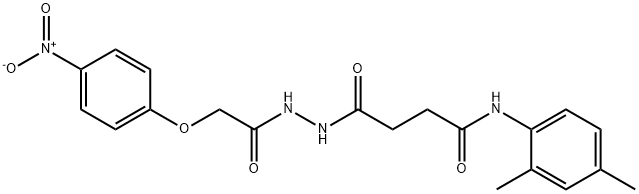 N-(2,4-dimethylphenyl)-4-[2-({4-nitrophenoxy}acetyl)hydrazino]-4-oxobutanamide,443663-01-2,结构式