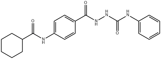 2-{4-[(cyclohexylcarbonyl)amino]benzoyl}-N-phenylhydrazinecarboxamide Structure