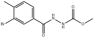 methyl 2-(3-bromo-4-methylbenzoyl)hydrazinecarboxylate Structure