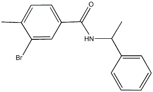 3-bromo-4-methyl-N-(1-phenylethyl)benzamide Structure