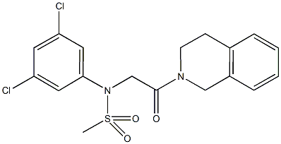 N-(3,5-dichlorophenyl)-N-[2-(3,4-dihydro-2(1H)-isoquinolinyl)-2-oxoethyl]methanesulfonamide Structure