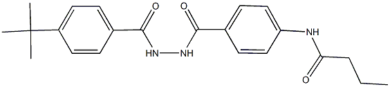 N-(4-{[2-(4-tert-butylbenzoyl)hydrazino]carbonyl}phenyl)butanamide,443671-12-3,结构式