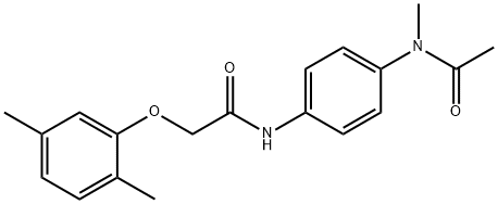 N-{4-[acetyl(methyl)amino]phenyl}-2-(2,5-dimethylphenoxy)acetamide Struktur