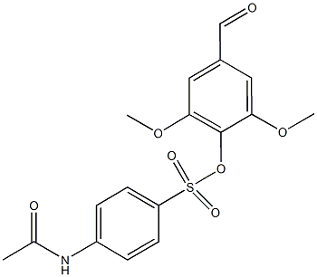 4-formyl-2,6-dimethoxyphenyl 4-(acetylamino)benzenesulfonate Structure